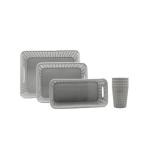 Jaycee Plastic Multipurpose Storage Basket Organizer - 11.5 X 32.3 X 12 Cm (Pack Of 7)