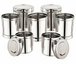 Springway Round Stainless Steel Big Dabba (Set of 7)