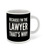 Whats Your Kick I am the Lawyer Design White Ceramic Coffee Mug and Tea Mug 325 ML