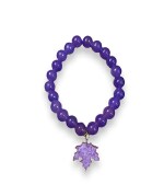 Fashion HeightsLeafe Maple Leaf Charm Bracelet, Stay Strong Motivation (Purple)