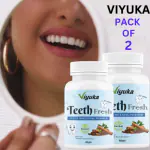 Vidhmaan AYURVEDA Viyuka Teeth Fresh Whitening Powder: 100% Herbal, Instant Teeth Whitening for Brighter Smiles, Stain Removal from Gutka, Pan Masala, and More. Cavity Protection for India's No.1 Teeth Whitening Experience.