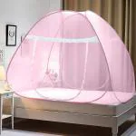 Evafly Mosquito Net for Single Bed Foldable Machardani Polyester - Full Pink