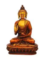 Idol Collections Brown Brass Buddha Debating Pose Idol l GOD IDOLS