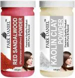 Park Daniel Premium Red Sandalwood Powder And Kaolin Clay Powder, 100 G Each (Combo Of 2) |Hair Care|Dandruff Control hair Powder|Healthy Strong Hair Mask