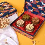 Riwaz Red Horse Handmade Dry Fruit Premium Gift Box |Premium Gift Hamper | 100% Natural 600 Grams Assorted Almond,Cashew,Pista Raisin Diwali Dry Fruit Gift Box