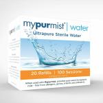 Mypurmist Ultrapure Sterile Water for all Mypurmist Ultrapure Devices | Sterile Water for Steam Inhaler, 20 Refills - 40 Sessions