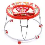Maanit Baby Round Walker with Double Horn for Kids Above 9 Months (Red)