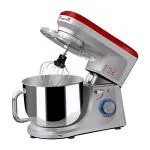 Inalsa Professional Stand Mixer Esperto -1400W |100% Pure Copper Motor|6L SS Bowl with Handle + Splash Guard |10 Speed + Pulse Function |Metal Gears |Includes Beater, Dough Hook & Whisk 1400 W Stand Mixer (Silver, Red)