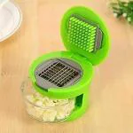 SARVAM CART Stainless Steel/Fiber Potato & Vegetable Slicer (Garlic /Ginger Chopper)