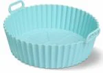 MOLTERA Silicone Air Fryer Liners with Ear Handles, Air Fryer Accessories, Round Air Fryer Oven Po