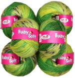 Simi Enterprise F-Parrot Acrylic Baby Soft 4 Ply Wool Ball Hand Knitting Wool, Art Craft Soft Fingering Crochet Hook Yarn, Needle Knitting Yarn Thread Dye Hkc (Pack Of 8)