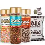 Swad Mukhwas & Candy Combo (Kashmiri Mix,Mumbai Aam Papad,25 Candies Pack) 4 Units