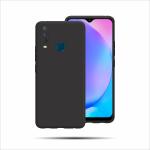 SUPER ME Vivo Y15 Black Plastic Dust Proof Back Cover
