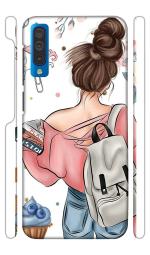 YAPZONE | Designer Back Case Cover for Samsung Galaxy A50 / A50s / A30s | Cool Girl with Books and Bag |