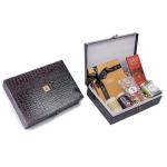 ZOROY LUXURY CHOCOLATE Leatherfeel Sandook Hamper Box with Cookies Dry Fruits Chocolates Jelly and Candle | Chocolate Gifts Hamper for Corporate Gifting Birthday Love Wedding New Year Christmas | 1500 Gms