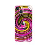 GADGETSWRAP Printed Vinyl Skin Sticker for Apple iPhone 13 Mini - Multi-Colored Spiral