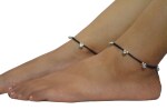 Mewow Trends Jingling Charm Adjustable Thread Anklet (Pair of 2)