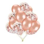 Party Midlinkerz Rubber Rose Gold Confetti Rubber Balloon Kit (12 Pcs)