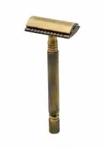 Pearl Double Edge Safety Razor SS-01(ANTIQUE BRASS)Close Comb)