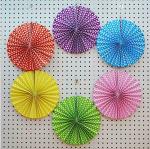 My Party Suppliers Polka Fiesta Design Paper Nice and Elegant for Photography Props Decoration Fan (Pack of 6, 25 cm) (pack of 6)