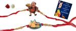 Kavim Kids Rakhi (Motu n Samosa Kids rakhi with Greeting card and Roli Chawl Pack)