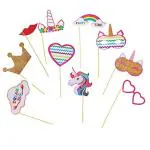 Party Midlinkerz Glass Birthday Photo Booth Props Kit for Kids (10 Pcs)