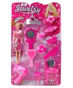 Viajy Impex Fashion Doll with Beauty Accessories Pink - Height 27 cm