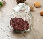 HOMIES 1 Pc Pumpkin shape Glass jar canisyer Container With Lid 1500 ml