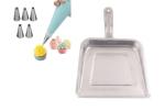 BLUE WONDER Cake Decorating 6 Pcs Nozzle with Stainless Steel Dust Pan and (Multicolour, Pack of 2)