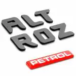 Carmetics Silver 3D Letters Sticker For Tata Altroz