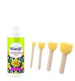 Pehrovin Ventures Combo Of Fevicryl Modge Podge/Modge Decoupage Gloss (1 Bottle Of 120 Ml) + Sponge Dabbers (Set Of 4) For Diy And Art And Craft