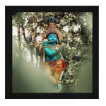 Krishna Photo Frame |Krishna Home Decorative Gift Item Frame Painting (12 in X 12 in )