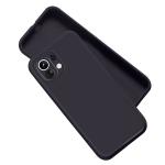 A rtistque Liquid TPU Silicone Matte Shockproof Flexible with Camera Protection Soft Back Cover Case for Xiaomi Mi 11 Lite/Mi 11 Lite NE 5G - Black