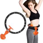 SERVEUTTAM Hula Hoop, Drop Free, with LED Smart Counter, Detachable Weight, Adjustable Hoola Hoops with Portable Counting Loop for Waist 60 to 49.6 in