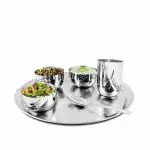 Shri & Sam Majestic Stainless Steel Thali Set 6 pcs