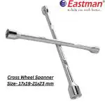 Eastman Cross Wheel Spanner, Cross Wheel Brace for Car wheel Nuts (17X18 - 19X21mm) - E-2012