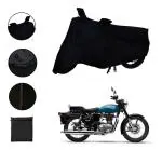 Riderscart Waterproof Two Wheeler Body Cover with Storage Bag for Royal Enfield Thunderbird 350 KickStart 8 (Black)