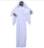 JAGMAG Hanging Witch Skull Animated Halloween Props