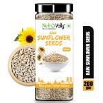 NutroVally - Premium Sunflower Seeds 200g | Magnesium Rich Raw Seeds | Healthy & Tasty Diet Snacks (200gm)