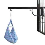 NHR New Born Baby Cotton Hanging Cradle Jhula Jhoola Bed Bedding Set Swing with Mosquito Net & Cradle Stand and Spring for Baby Boy & Girl (Pink, 0-12 Months)