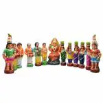 pujaNpujari Golu Dolls Durga Mullaippaari Set Kolu Bommai/Bommalu for Navaratri/Dussera