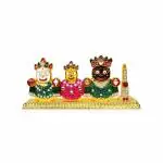 Adhvik Beads Lords Jagannath, Balaram & Subhadra Idol (St-2157) God Stand Home Décor