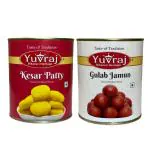 Yuvraj sweets Kesar Patty & Gulab jamun combo pack (1 kg x 2 ) pack