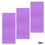 House of Banter 3 ft X 6 ft Pastel Purple Colour Foil Curtain for Birthday Decorations / Anniversary (3 pc Purple Metallic Foil Fringe Curtain)