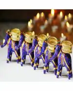 Miss Peach - Elephant Chunri Candle Tea Light Holder Diya For Diwali For Decorative Item For Home , Diwali Gift, Best Gift for Diwali Decor, Diwali Decoration