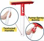 Unique 3 in 1 Double-Sided Window Cleaner Wiper & Sponge with Spray Bottle Handle for Car Mirror