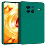 Rakulo Liquid Silicone Flexible with Camera Protection Soft Back Cover Case Vivo X80 (Green)