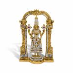 Adhvik Lord Tirupati Balaji/Vyankatesh White Stone Darbar God Stand Home Décor Idol