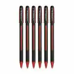 Uni-ball SX 101 Jetstream Ball Pens, 0.7mm Tip, Red ink , Pack of 6
