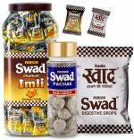 Swad Chulbuli Imli Candy Jar 500g, Swad Original Toffee 25 Pack & Ram Ladoo Mukhwas Tamarind Mouth freshener 100g (3 units)